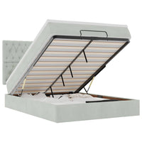 Struttura Letto Pouf con Materassi 140x190 cm Velluto 3314390