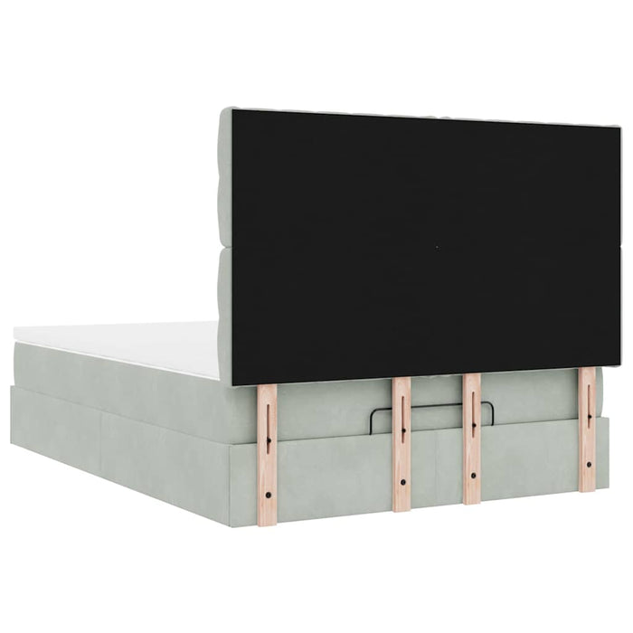 Struttura Letto Pouf con Materassi 140x190 cm Velluto 3314390