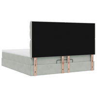 vidaXL Struttura Letto Pouf con Materassi 160x200 cm in Velluto