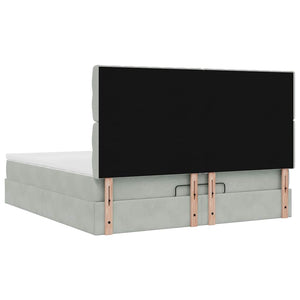 vidaXL Struttura Letto Pouf con Materassi 180x200 cm Velluto