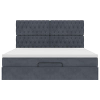 vidaXL Struttura Letto Pouf con Materassi 180x200 cm Velluto