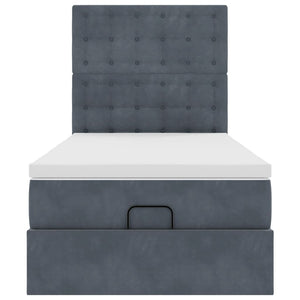 Struttura Letto Pouf con Materassi 90x190 cm in Velluto 3314433