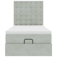Struttura Letto Pouf con Materassi 100x200 cm Velluto 3314444
