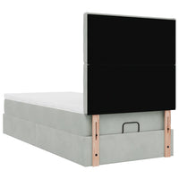 Struttura Letto Pouf con Materassi 100x200 cm Velluto 3314444