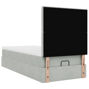 Struttura Letto Pouf con Materassi 100x200 cm Velluto 3314444