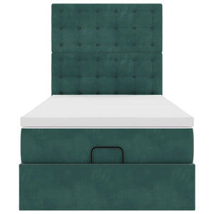 Struttura Letto Pouf con Materassi 100x200 cm Velluto 3314447