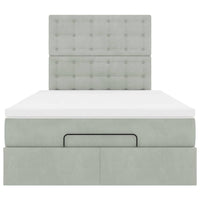 Struttura Letto Pouf con Materassi 120x190 cm Velluto 3314450