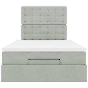 Struttura Letto Pouf con Materassi 120x190 cm Velluto 3314450