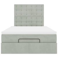 vidaXL Struttura Letto Pouf con Materassi 120x200 cm Velluto