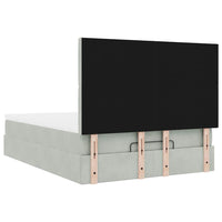 vidaXL Struttura Letto Pouf con Materassi 140x200 cm in Velluto