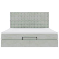 vidaXL Struttura Letto Pouf con Materassi 160x200 cm in Velluto