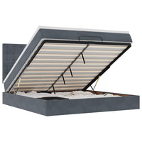 vidaXL Struttura Letto Pouf con Materassi 160x200 cm in Velluto