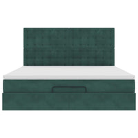 vidaXL Struttura Letto Pouf con Materassi 160x200 cm Velluto