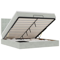 vidaXL Struttura Letto Pouf con Materassi 180x200 cm Velluto