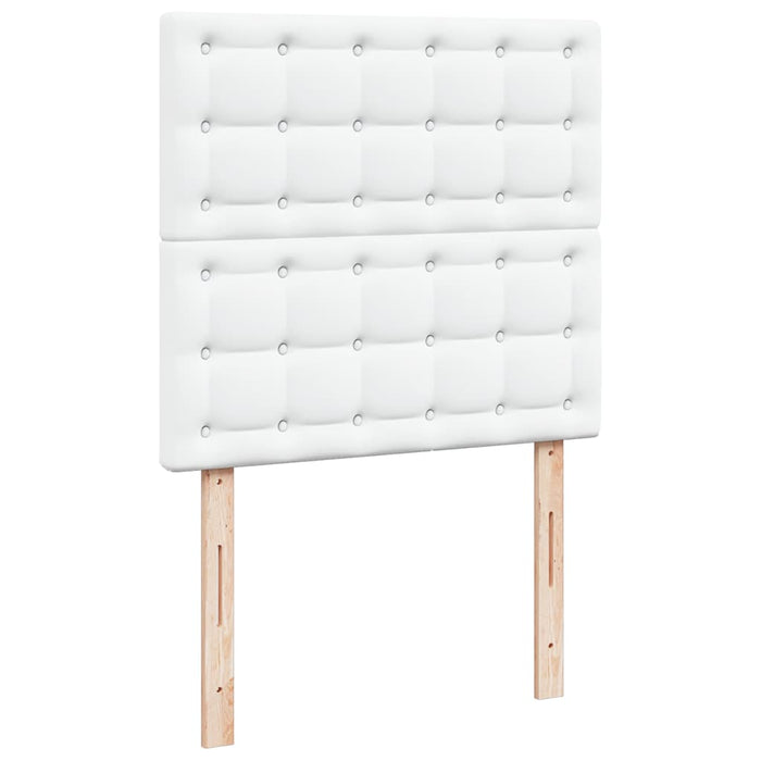Pouf Letto con Materassi e LED Bianco Puro 160x200cm Similpelle 3314499