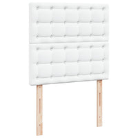 vidaXL Pouf Letto con Materassi e LED Bianco Puro 180x200cm Similpelle