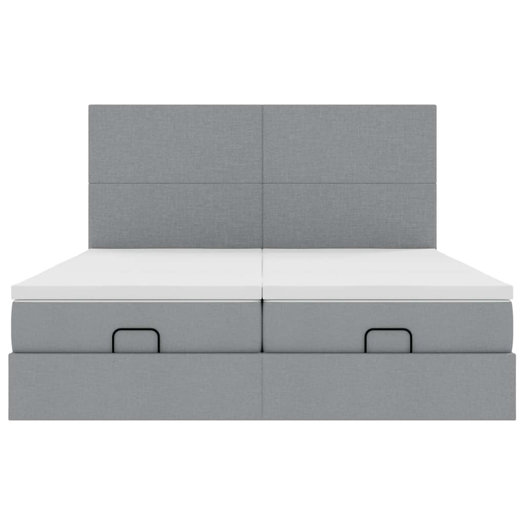 Struttura Letto Pouf con Materassi 160x200 cm in Tessuto 3314513