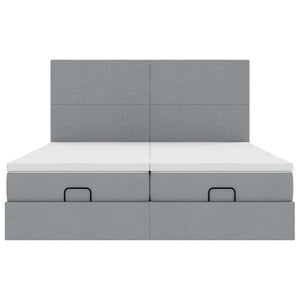 Struttura Letto Pouf con Materassi 160x200 cm in Tessuto 3314513