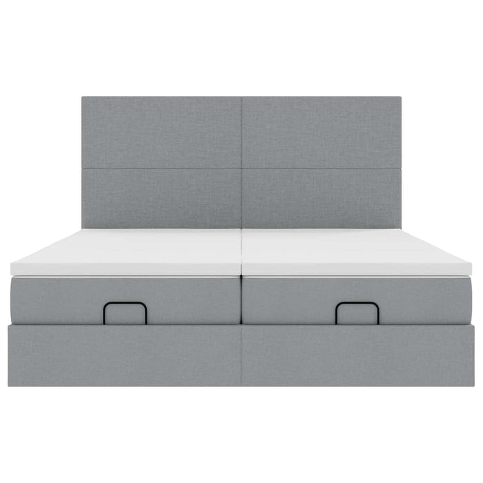 Struttura Letto Pouf con Materassi 160x200 cm in Tessuto 3314513