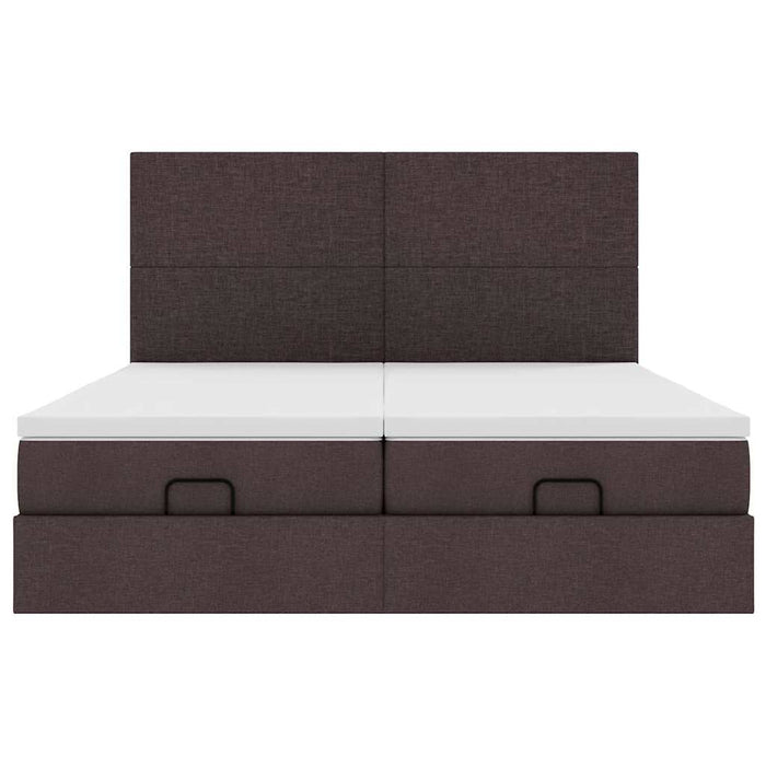 vidaXL Struttura Letto Pouf con Materassi 160x200 cm in Tessuto