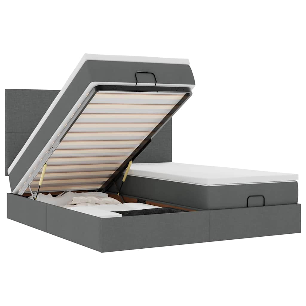 Struttura Letto Pouf con Materassi 180x200 cm in Tessuto 3314521