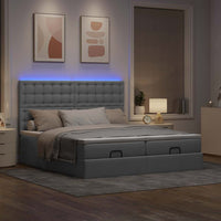 Struttura Letto Pouf con Materassi 180x200 cm in Tessuto 3314583