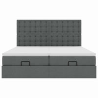 vidaXL Struttura Letto Pouf con Materassi 200x200 cm in Tessuto