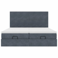 Struttura Letto Pouf con Materassi 180x200 cm Velluto 3314604