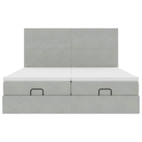 vidaXL Struttura Letto Pouf con Materassi 200x200 cm Velluto