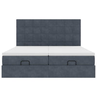 vidaXL Struttura Letto Pouf con Materassi 160x200 cm in Velluto