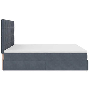 Struttura Letto Pouf con Materassi 160x200 cm in Velluto 3314616