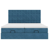 Struttura Letto Pouf con Materassi 160x200 cm Velluto 3314655