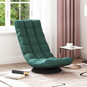 vidaXL Sedia da Terra Girevole Verde Scuro 70x51x79 cm in Tessuto