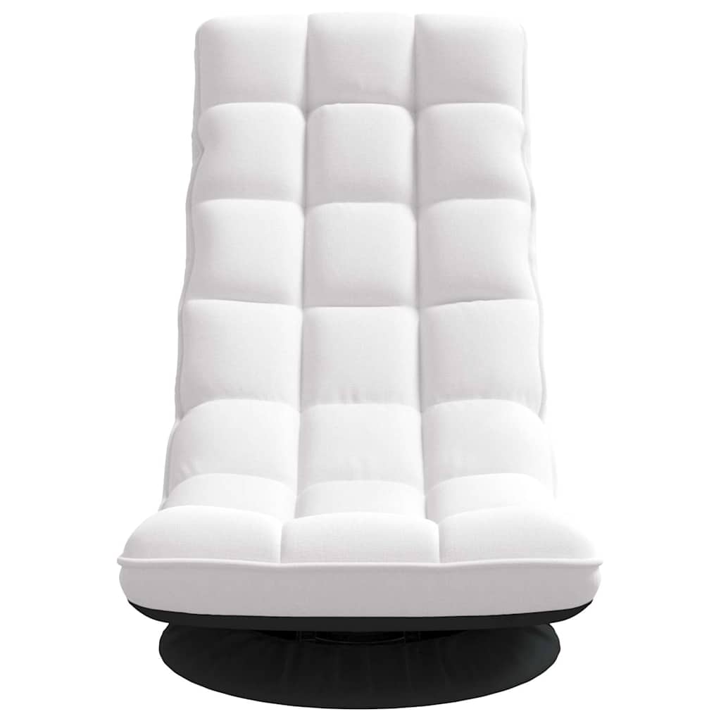 Sedia da Terra Girevole Bianco 70x51x79 cm in Tessuto 4019730