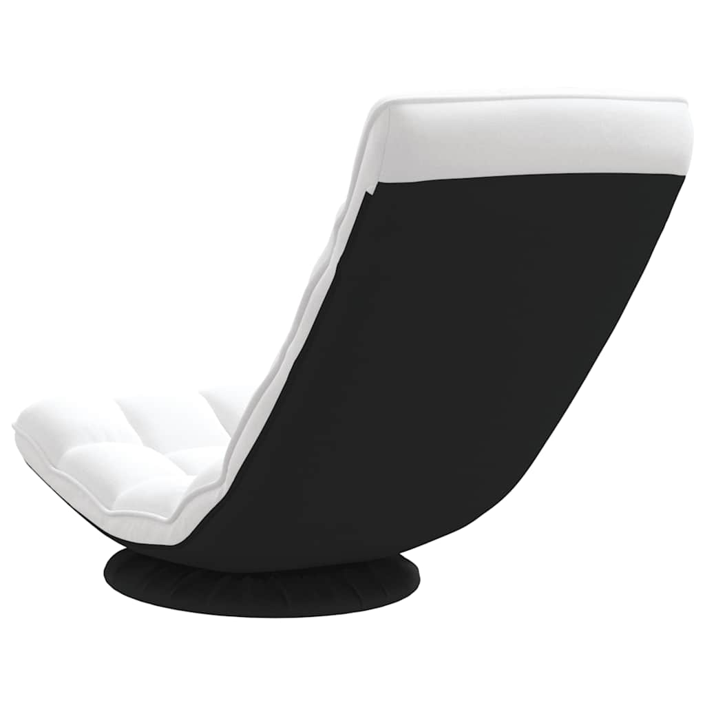 Sedia da Terra Girevole Bianco 70x51x79 cm in Tessuto