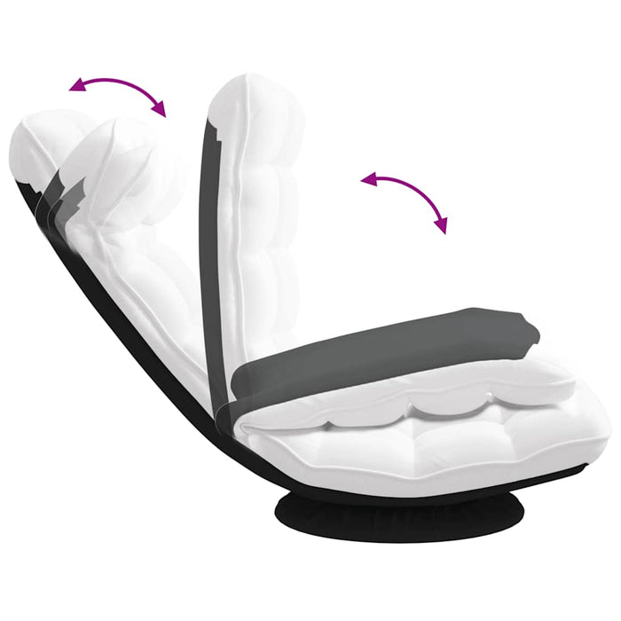 Sedia da Terra Girevole Bianco 70x51x79 cm in Tessuto