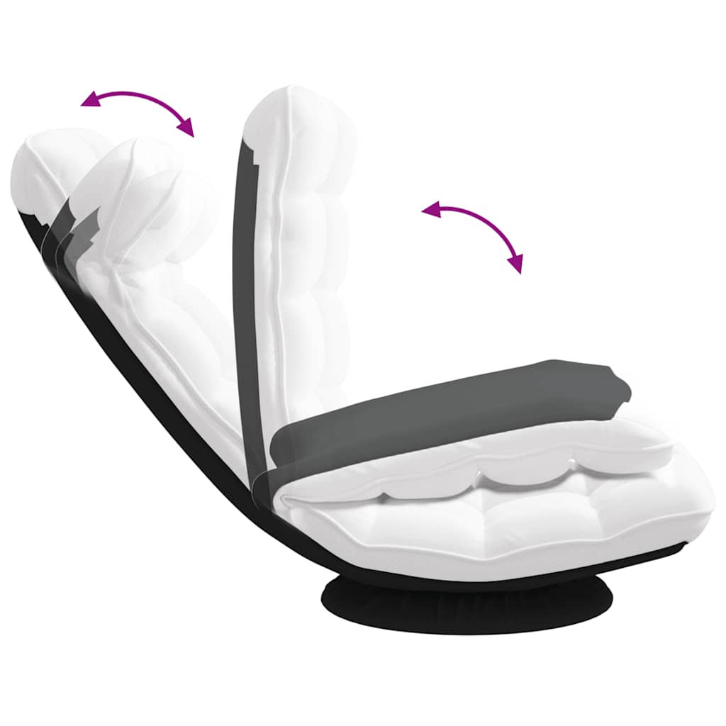 Sedia da Terra Girevole Bianco 70x51x79 cm in Tessuto 4019730