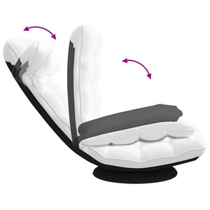 Sedia da Terra Girevole Bianco 70x51x79 cm in Tessuto 4019730