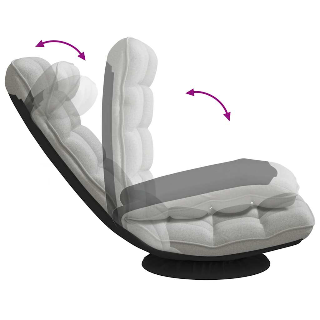 Sedia da Terra Girevole Grigio Nuvola 70x51x79 cm in Tessuto