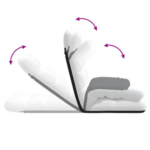 vidaXL Sedia da Terra Pieghevole Bianco 71x51x62 cm in Tessuto