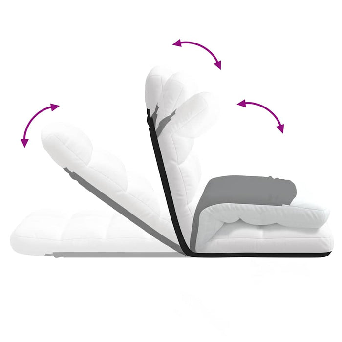 vidaXL Sedia da Terra Pieghevole Bianco 71x51x62 cm in Tessuto