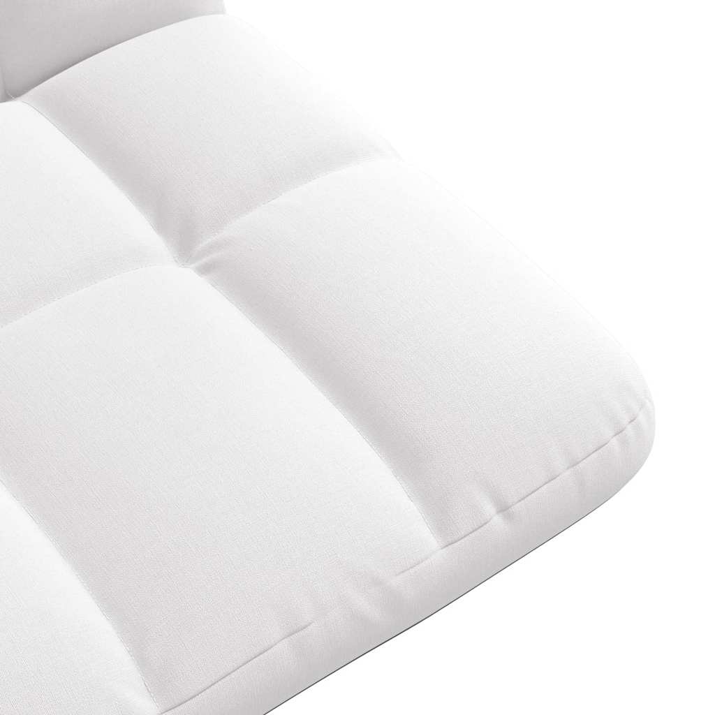 vidaXL Sedia da Terra Pieghevole Bianco 71x51x62 cm in Tessuto