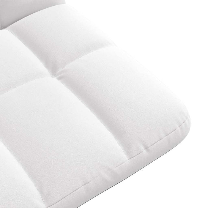 vidaXL Sedia da Terra Pieghevole Bianco 71x51x62 cm in Tessuto