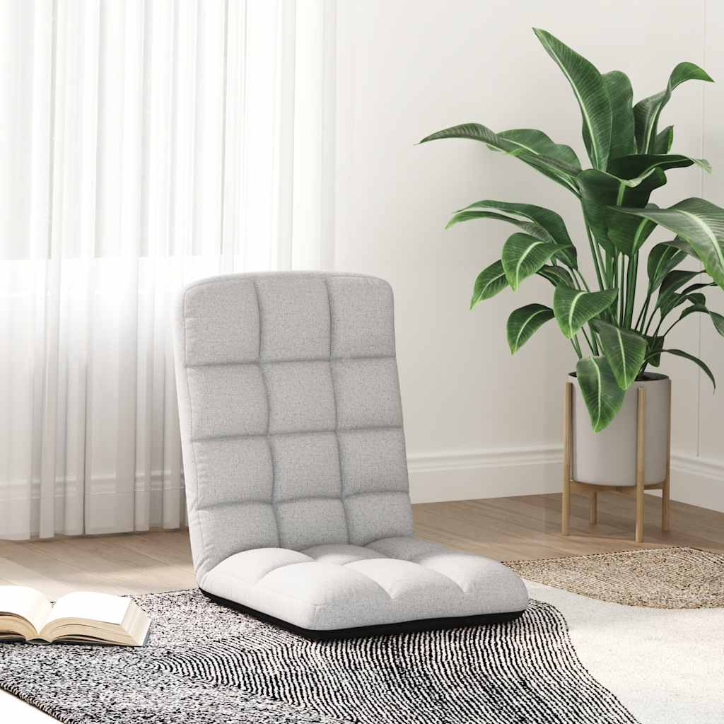 Sedia da Terra Pieghevole Grigio Nuvola 71x51x62 cm in Tessuto