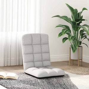 Sedia da Terra Pieghevole Grigio Nuvola 71x51x62 cm in Tessuto