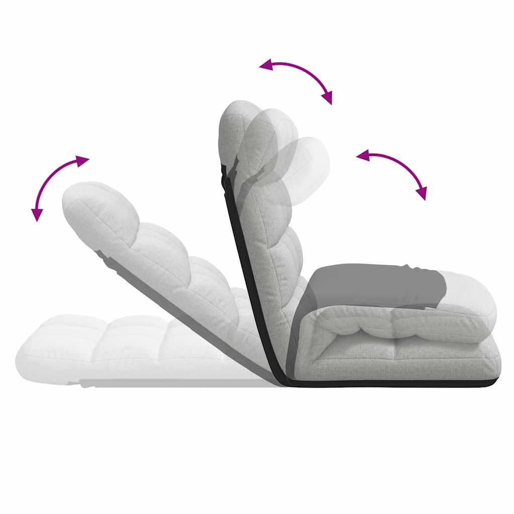 Sedia da Terra Pieghevole Grigio Nuvola 71x51x62 cm in Tessuto