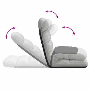 Sedia da Terra Pieghevole Grigio Nuvola 71x51x62 cm in Tessuto