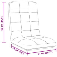 Sedia da Terra Pieghevole Grigio Nuvola 71x51x62 cm in Tessuto