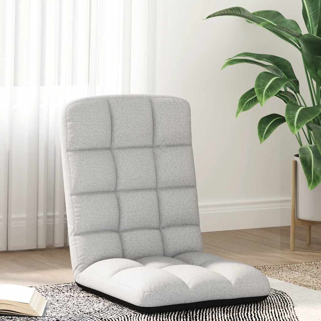 Sedia da Terra Pieghevole Grigio Nuvola 71x51x62 cm in Tessuto