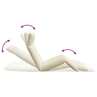 Lettino Pieghevole Crema 175x54x8,5 cm in Tessuto Oxford 4019748